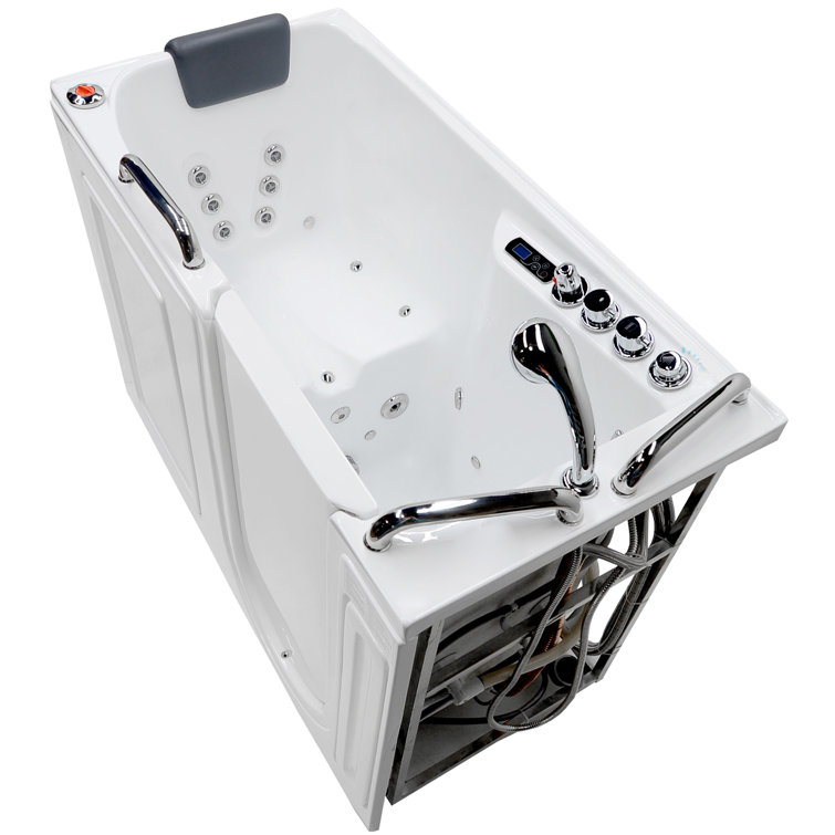 Therapeutic Tubs MediSpa 53" x 27" Walk in Acrylic Bathtub with Faucet, Light and Heater